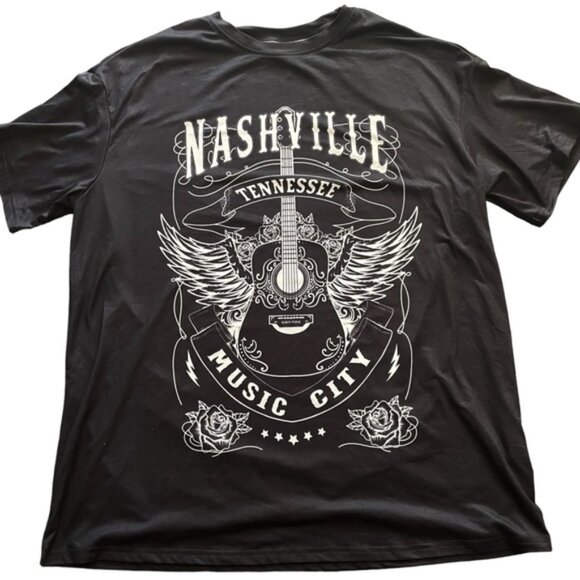 Plus Size Western Nashville Guitar Country Music Stampede Boho Cowgirl Sz OXL - Picture 1 of 9